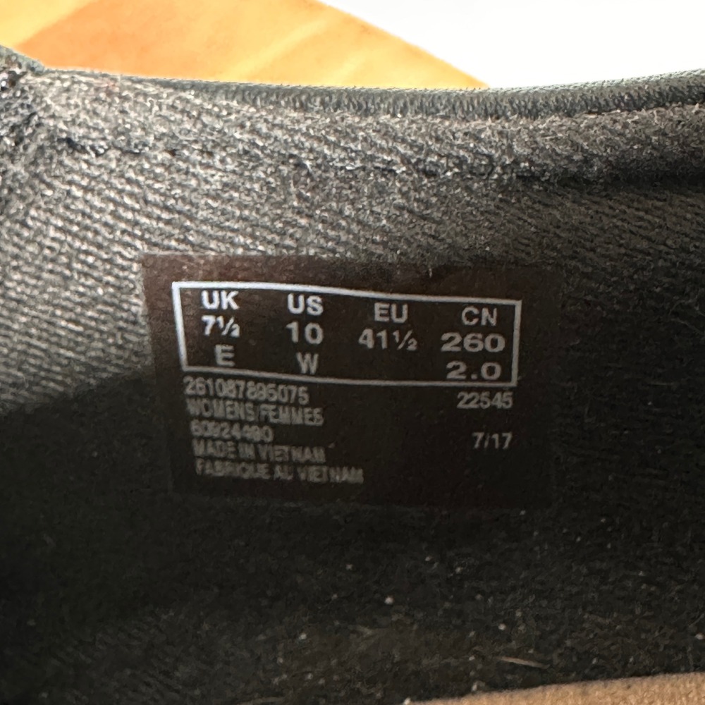 Clarks Leather Ankle Booties Women Size 10 Black Good Pleated Wedge Zip 26108788 - Picture 13 of 14